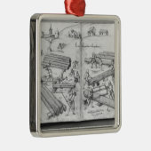 Silver-mijn van La Croix-aux-Mines, Lorraine Metalen Ornament (Rechts)