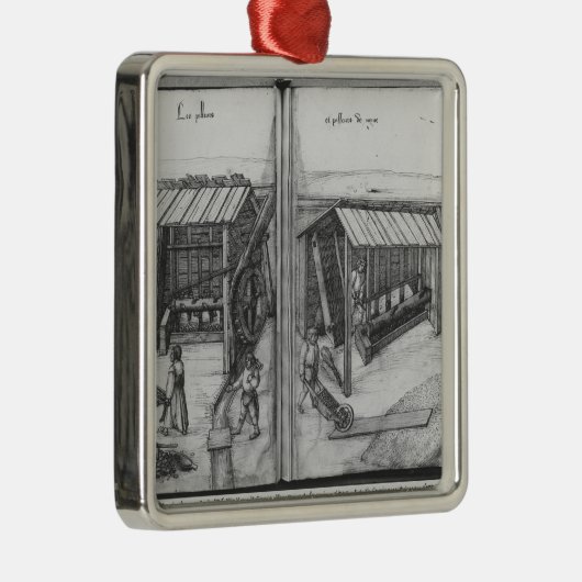 Silver-mijn van La Croix-aux-Mines, Lorraine Metalen Ornament (Rechts)