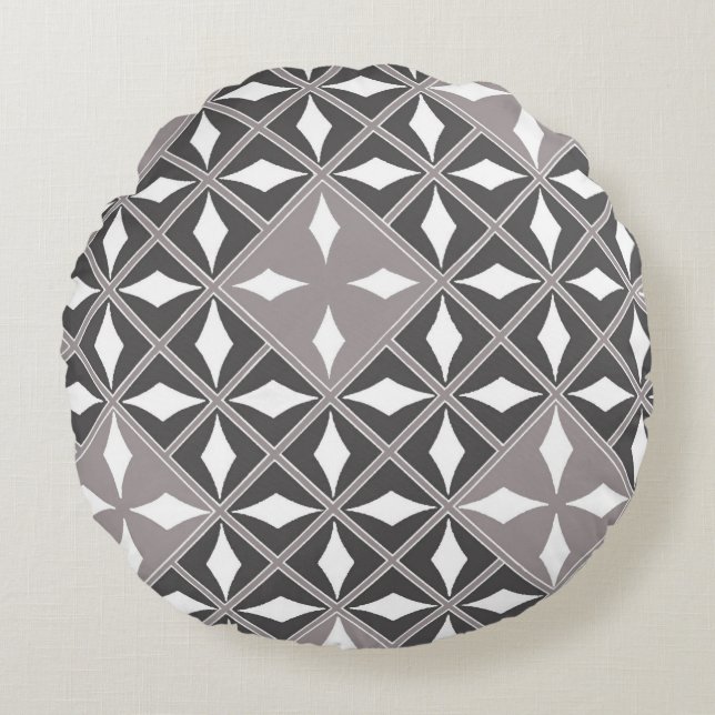 Silver Mine Rond Kussen (Voorkant)