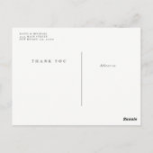 Silver Minimal Typography Dank je kaarten (Achterkant)