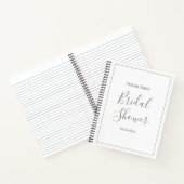 Silver Minimalist Baby shower Gift Log Notitieboek (Binnen)