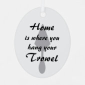 Silver Minimalist Home waar u uw trommel ophangt Metalen Ornament (Achterkant)