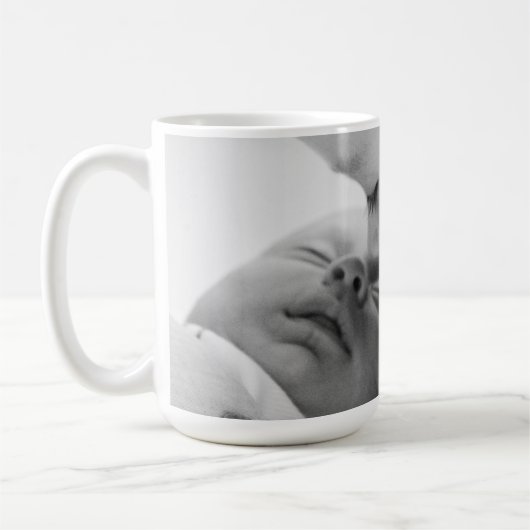 Silver Minimalist Photo Moederdag Coffee Mok (Links)