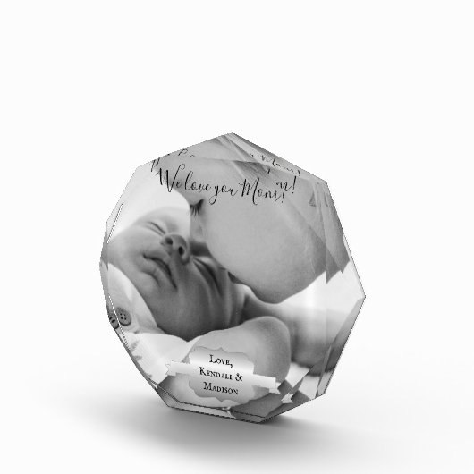 Silver Minimalist Photo Moederdag Fotoblokken (Rechts)