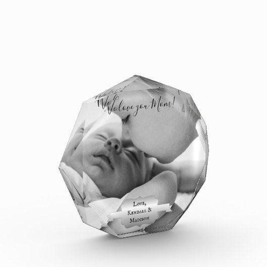 Silver Minimalist Photo Moederdag Fotoblokken (Links)