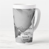 Silver Minimalist Photo Moederdag Latte Mok (Rechterhoek)