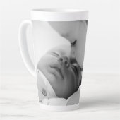 Silver Minimalist Photo Moederdag Latte Mok (Linkerhoek)