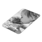 Silver minimalist Photo Moederdag Magnet Magneet (Linkerzijde)