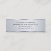 Silver Minimalist Trendy Modern Elegant Typografie Mini Visitekaartje (Achterkant)