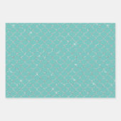 Silver Mint Aqua Pink Zeemeermin Inpakpapier Vel (Voorkant 2)