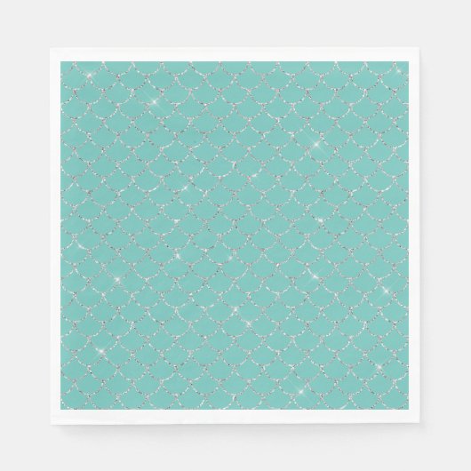 Silver Mint Mermaid Servet (Voorkant)