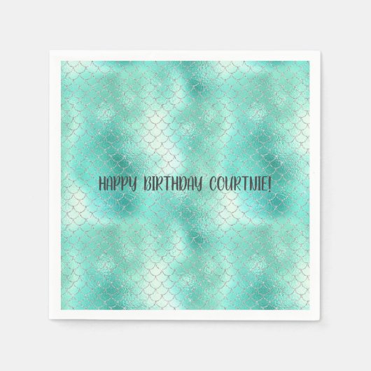 Silver Mint Mermaid Servet (Voorkant)