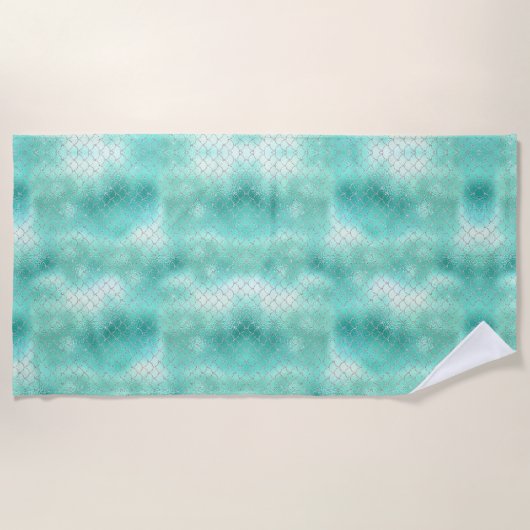 Silver Mint Mermaid Strandlaken (Voorkant)