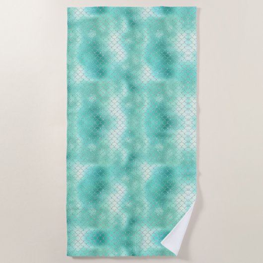 Silver Mint Mermaid Strandlaken (Voorkant)