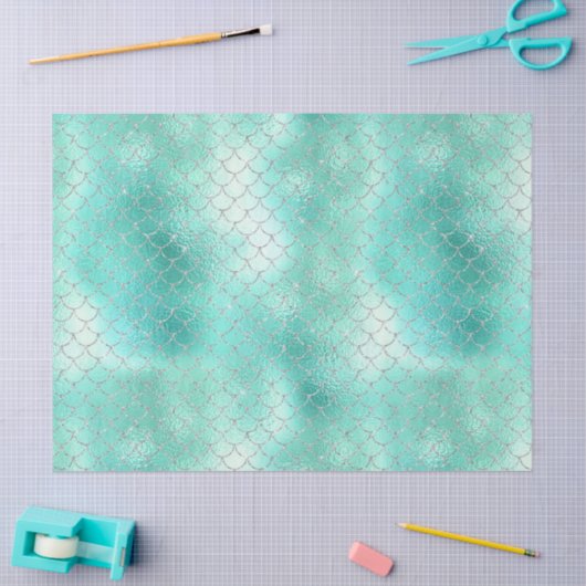 Silver Mint Mermaid Tissuepapier (Craft)