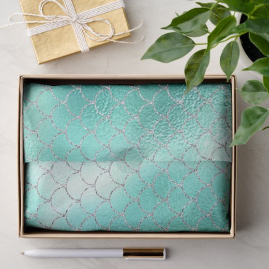 Silver Mint Mermaid Tissuepapier (Geschenk)