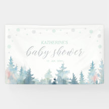 Silver & Mint Winter Wonderland Baby shower