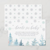 Silver & Mint Winter Wonderland Boeken voor Baby Informatiekaartje (Voorkant / Achterkant)