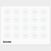 Silver, Mint Winter wonderland Hartelijk dank voor Ronde Sticker (Vel)