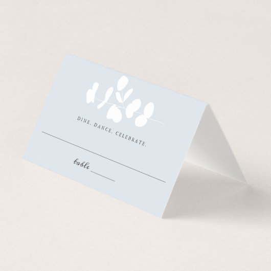 Silver Mist Eucalyptus Branch Huwelijksescorte Kaart (Voorkant)