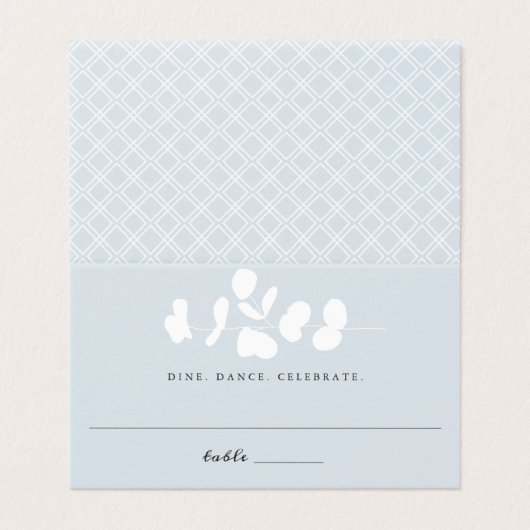 Silver Mist Eucalyptus Branch Huwelijksescorte Kaart (Buitenkant ongevouwen)