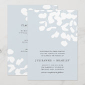 Silver Mist Eucalyptus Greenery Modern Wedding Kaart (Voorkant / Achterkant)