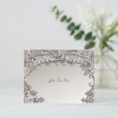 Silver  Modern Briefkaart (Staand voorkant)