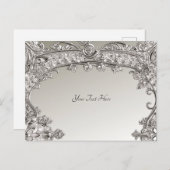 Silver  Modern Briefkaart (Voorkant / Achterkant)