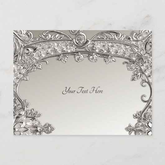 Silver  Modern Briefkaart (Voorkant)