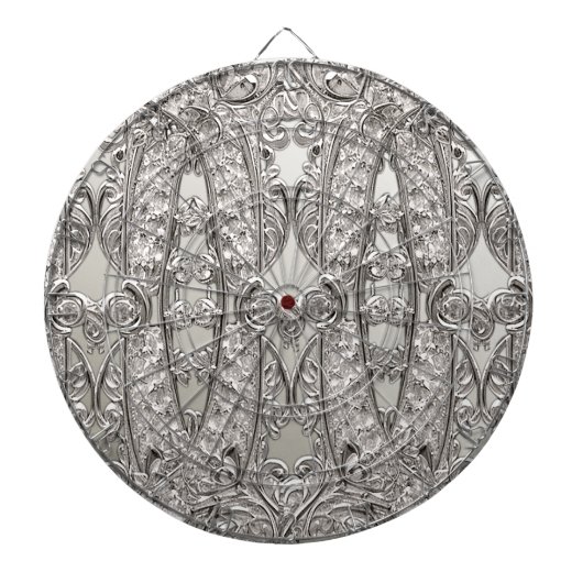 Silver  Modern Dartboard Dartbord (Voorkant)