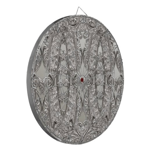 Silver Modern Dartboard Dartbord (Voorkant Links)
