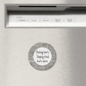 Silver Modern Fabric Texture Custom Phrase Magneet (Insitu (Vaatwasser))