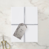 Silver  Modern Gift Label Cadeaulabel (Met Touw)