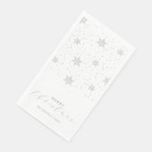 Silver Modern Merry Kerstparty Napkins Servet (Hoek)