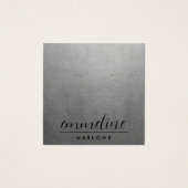 Silver Modern Minimal Oorbel Sieraden Display Kaar Vierkante Visitekaartjes (Voorkant)