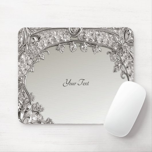 Silver  Modern Mousepad Muismat (Met muis)