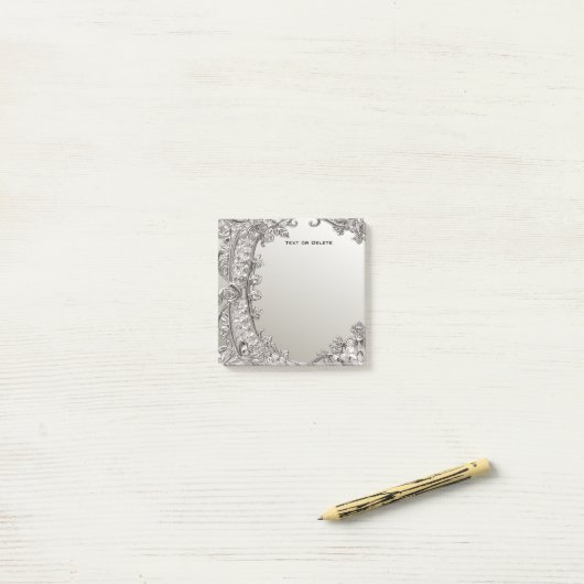 Silver  Modern Post merkt op Post-it® Notes (Op bureau)