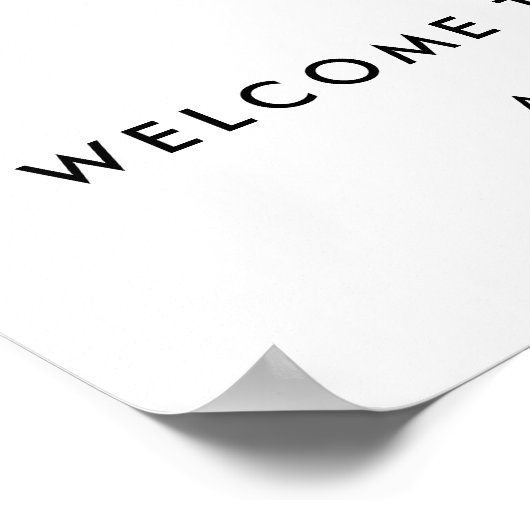 Silver Modern Rings Weddenschap Welkomstteken Poster (Hoek)