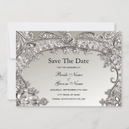Silver Modern Save the Date