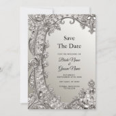 Silver  Modern Save the Date (Voorkant)
