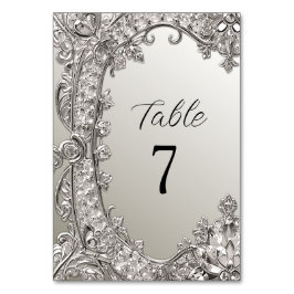 Silver Modern Tafelnummer