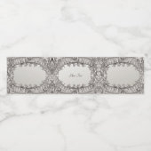 Silver  Modern Water Bottle Label Waterfles Etiket (Enkel label)