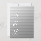 Silver Modern Wedding Ceremony Program Kaart (Achterkant)