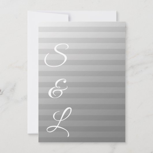 Silver Modern Wedding Ceremony Program Kaart (Achterkant)