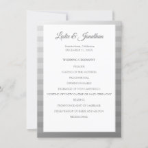 Silver Modern Wedding Ceremony Program V2