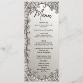 Silver  Modern Wedding Menu (Voorkant)