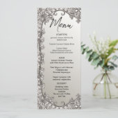 Silver  Modern Wedding Menu (Staand voorkant)