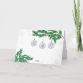 Silver Modern Winter Clothes Ornaments Baby Shower Bedankkaart (Achterkant)