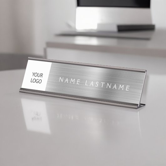 Silver Moderne Custom Logo Executive Professional Bureau Naambordje