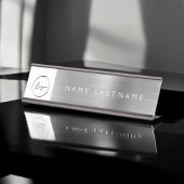 Silver Moderne Custom Logo Executive Professional Bureau Naambordje